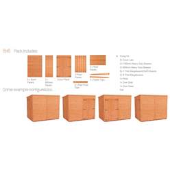 8ft X 6ft Windowless Tongue And Groove Pent Shed With Double Doors (12mm Tongue And Groove Floor And Roof)