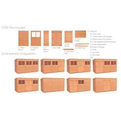 12ft X 6ft Tongue And Groove Pent Shed With Double Doors (12mm Tongue And Groove Floor And Roof)