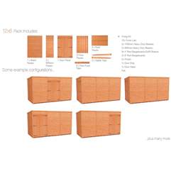 12ft X 6ft Windowless Tongue And Groove Pent Shed With Double Doors (12mm Tongue And Groove Floor And Roof)