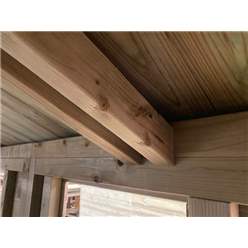 26ft X 13ft Windowless Reverse Premier Pressure Treated Tongue & Groove Apex Workshop + Higher Eaves & Ridge Height + Double Doors + Super Strength Framing