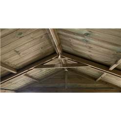 26ft X 13ft Windowless Reverse Premier Pressure Treated Tongue & Groove Apex Workshop + Higher Eaves & Ridge Height + Double Doors + Super Strength Framing