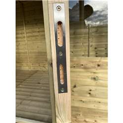 10ft X 6ft Reverse - Long Windows - Pressure Treated Tongue & Groove Apex Summerhouse With Higher Eaves And Ridge Height + Toughened Safety Glass + Euro Lock With Key + Super Strength Framing