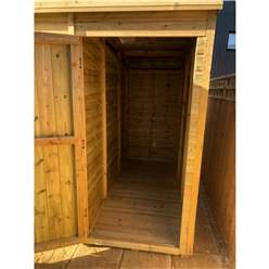 12ft X 5ft Combi Pent Summerhouse + Side Shed Storage - Pressure Treated Tongue & Groove With Higher Eaves And Ridge Height + Toughened Safety Glass + Euro Lock With Key + Super Strength Framing
