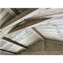 8ft X 7ft Premium Outside Dining Shelter / Smoking Shelter - Pressure Treated Tongue And Groove Apex - Includes 6ft Picnic Bench