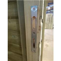 8ft X 8ft Corner Pressure Treated T&g Pent Summerhouse + Safety Toughened Glass + Euro Lock With Key + Super Strength Framing