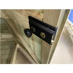 10ft X 6ft Pressure Treated Tongue And Groove Apex Summerhouse - Potting Summerhouse - Bench + Safety Toughened Glass + Euro Lock With Key + Super Strength Framing