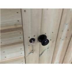 10ft X 10ft Pressure Treated Tongue And Groove Apex Summerhouse - Potting Summerhouse - Bench + Safety Toughened Glass + Euro Lock With Key + Super Strength Framing