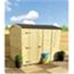3ft X 4ft  Reverse Windowless Super Saver Pressure Treated Tongue & Groove Apex Shed + Single Door + High Eaves (72)