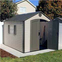 8ft X 10ft Life Plus Plastic Apex Shed With Plastic Floor + 1 Window (2.43m X 3.05m)
