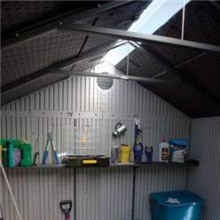 8ft X 10ft Life Plus Plastic Apex Shed With Plastic Floor + 1 Window (2.43m X 3.05m)