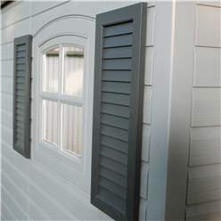 15ft X 8ft Life Plus Single Entrance Plastic Apex Shed With Plastic Floor + 2 Windows (4.57m X 2.43m)
