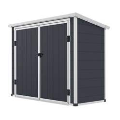 6 X 3 Plastic Storage Unit - Dark Grey With Foundation Kit (included)