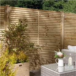Pack Of 3 - 6 X 6 Pressure Treated Contemporary Screen Panel