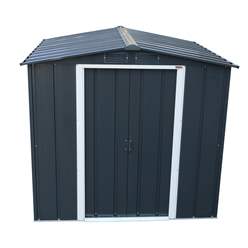 6ft X 6ft Value Apex Metal Shed - Anthracite Grey (2.01m X 1.82m)