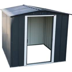 6ft X 6ft Value Apex Metal Shed - Anthracite Grey (2.01m X 1.82m)