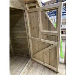 5ft X 7ft Jake Wooden Tower Platform Playhouse With Slide, Apex Roof, Single Door And Window