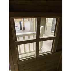 5ft X 7ft Jake Wooden Tower Platform Playhouse With Slide, Apex Roof, Single Door And Window