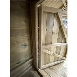 6 X 8 (6 X 6 + 2 Verandah) Hideout Wooden Playhouse With Apex Roof, Single Door And Window + T&g Verandah