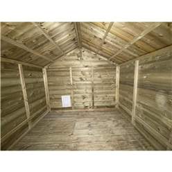 6 X 8 (6 X 6 + 2 Verandah) Hideout Wooden Playhouse With Apex Roof, Single Door And Window + T&g Verandah