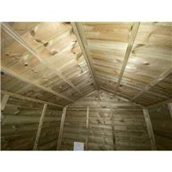 6 X 8 (6 X 6 + 2 Verandah) Hideout Wooden Playhouse With Apex Roof, Single Door And Window + T&g Verandah