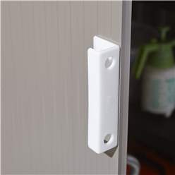 8ft X 4ft (2.61m X 1.21m) Double Door Metal Pent Shed - Light Grey