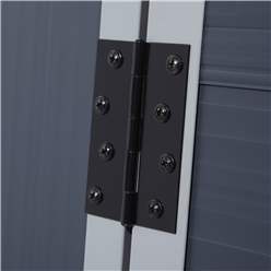 4ft X 6ft (1.34m X 1.92m) Single Door Apex Plastic Shed - Dark Grey