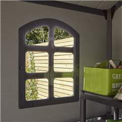 8ft X 6ft (2.42m X 1.92m) Double Door Apex Plastic Shed - Light Grey