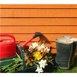 6ft X 4ft  (1.83m X 1.20m) - Super Value Overlap - Apex Wooden Garden Shed - Windowless - Single Door