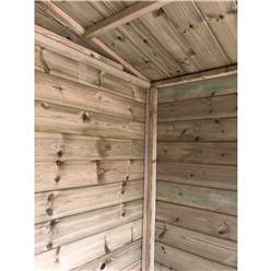 10ft X 14ft Pressure Treated Tongue & Groove Apex Summerhouse - Long Windows - With Higher Eaves And Ridge Height + Overhang + Toughened Safety Glass + Euro Lock With Key + Super Strength Framing