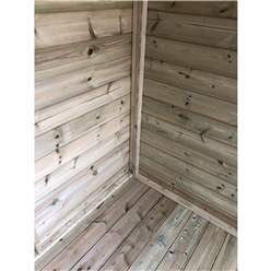 10ft X 14ft Pressure Treated Tongue & Groove Apex Summerhouse - Long Windows - With Higher Eaves And Ridge Height + Overhang + Toughened Safety Glass + Euro Lock With Key + Super Strength Framing