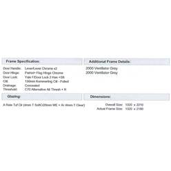 Pvc French Doors - 1320mm X 2210mm (each Door 660mm) - Anthracite Grey Inside And Outside