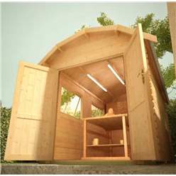 12ft X 8ft Neo Barn 28mm Log Cabin (19mm Tongue And Groove Floor And Roof) (3550x2350)