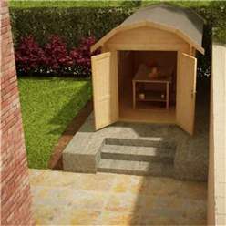 12ft X 8ft Neo Barn 28mm Log Cabin (19mm Tongue And Groove Floor And Roof) (3550x2350)