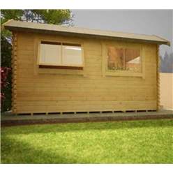 12ft X 8ft Neo Barn 28mm Log Cabin (19mm Tongue And Groove Floor And Roof) (3550x2350)