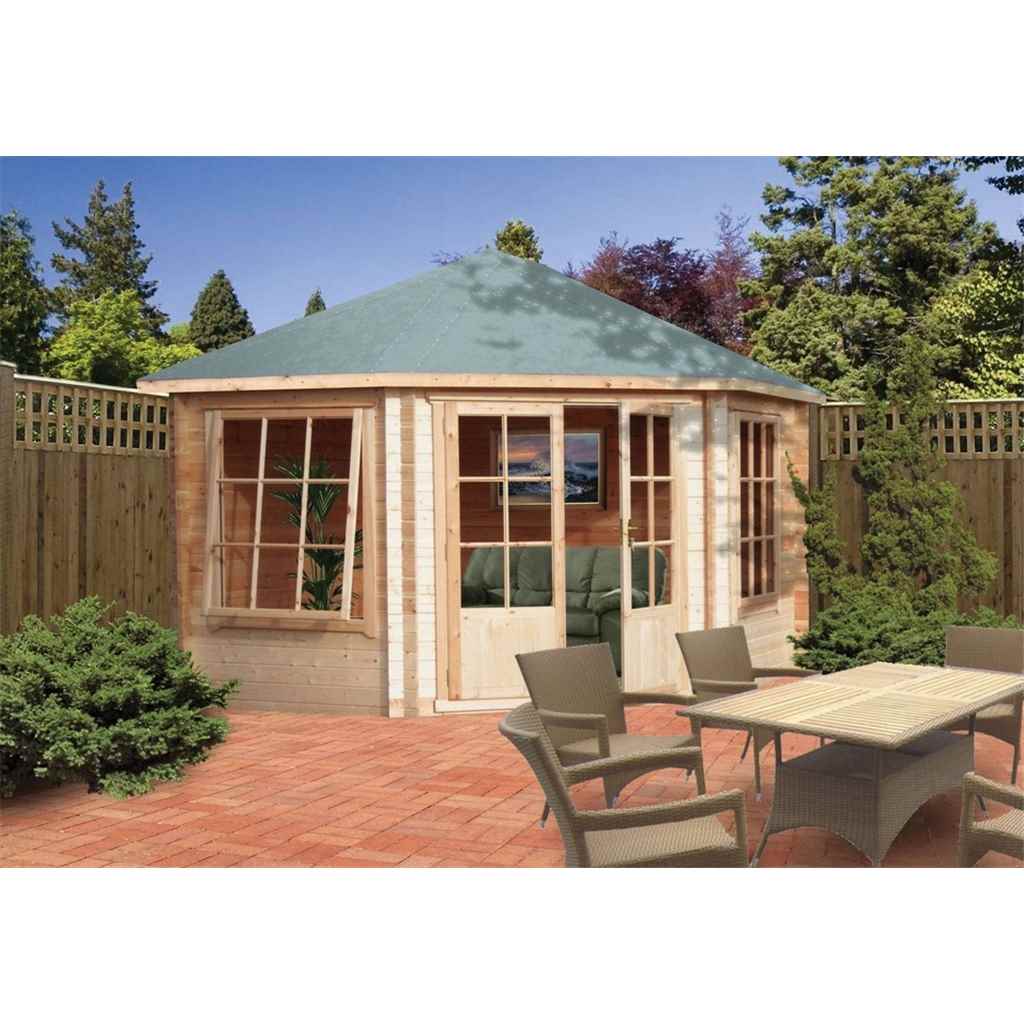 Stowe Log Cabins (S) 2.96m X 2.96m Double Door