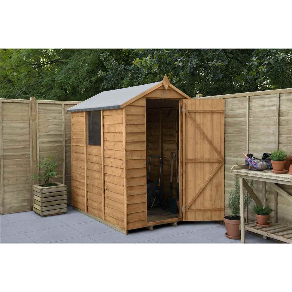 ShedsWarehouse.com | Hanbury Overlap (F) | INSTALLED 6ft x 4ft (1.8m x