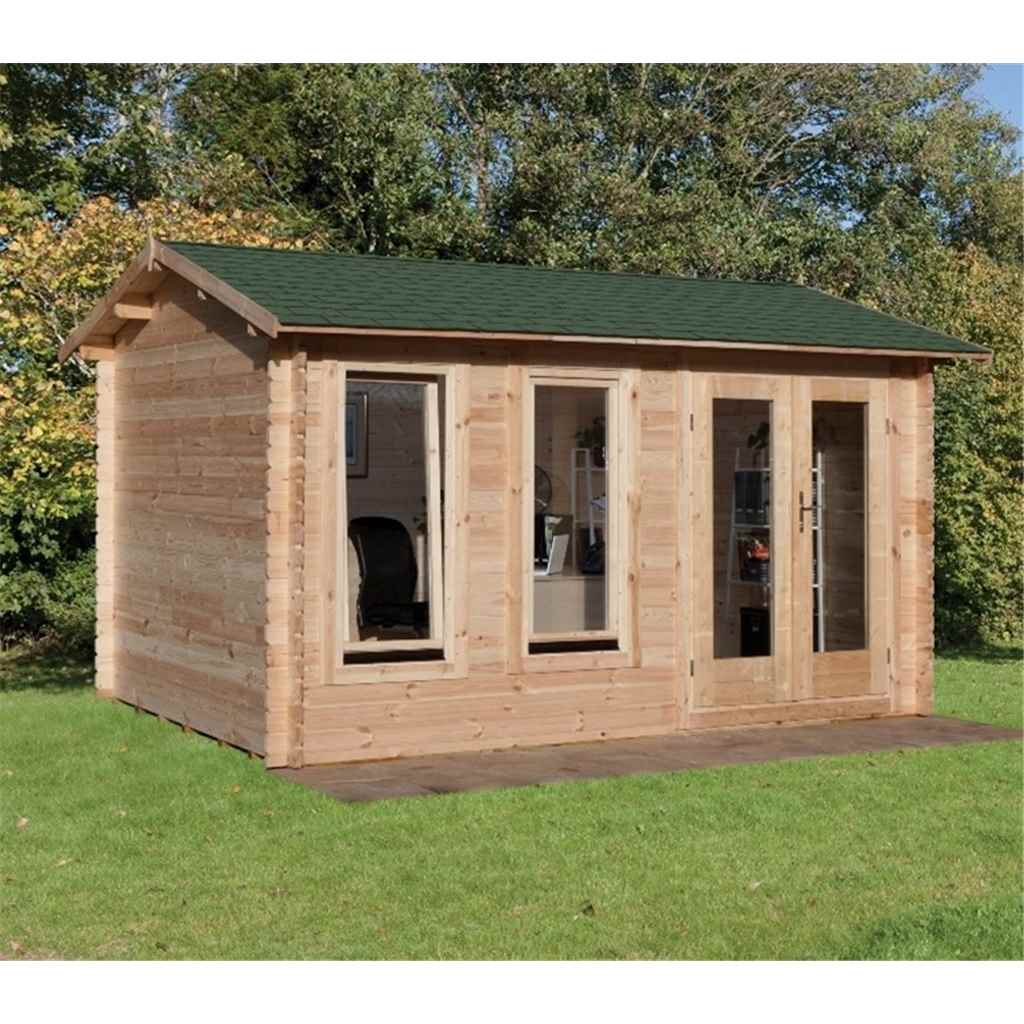 Hanbury Log Cabins (F) Installed 4m X 3m Reverse
