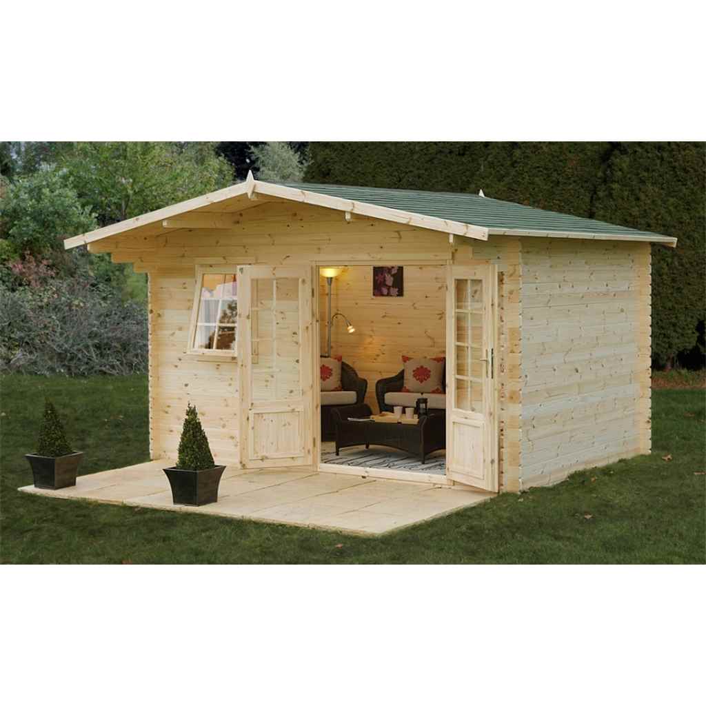 Hanbury Log Cabins (F) Installed 4m X 3m Apex
