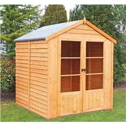 6ft X 6ft (1.76m X 1.83m) - Value Overlap Summerhouse - Double Doors - 11mm Osb Floor & Roof