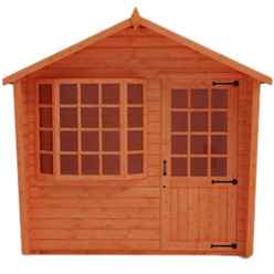8ft X 8ft Bay Window Summerhouse (12mm Tongue And Groove Floor And Apex Roof)