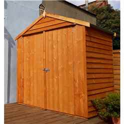 4ft X 6ft  (1.12m X 1.76m) -  Dip Treated Overlap - Apex Garden Shed - Windowless - Double Doors