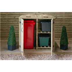 Wheelie Bin & Recycling Box Chest Store - 1 X Wheelie Bin + 2 X Recycling Boxes