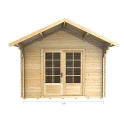 3m X 3m Premier Tignes Log Cabin - Double Glazing - 34mm Wall Thickness
