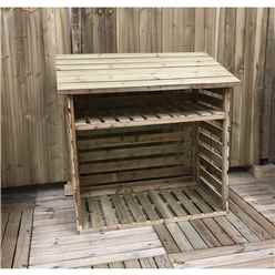 6ft X 2ft Pressure Treated Tongue & Groove Log Store