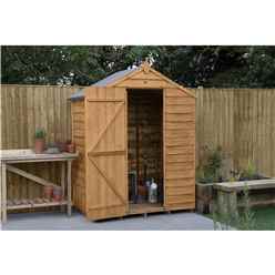 Installed 3ft X 5ft (0.9m X 1.6m) Windowless Overlap Apex Shed With Single Door - Modular - Installation Included - *door Is On The 5ft Side