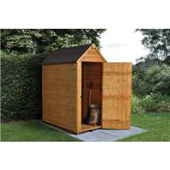 Installed 5ft X 3ft (1.6m X 1m) Windowless Overlap Apex Shed With Single Door - Modular - Installation Included - Core - * Door Is On The 3ft Side