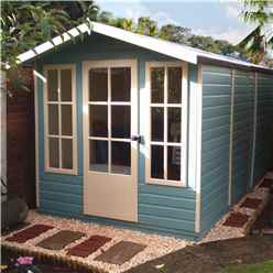 10ft X 7ft (2.97m X 2.05m) - Premier Wooden Summerhouse - Single Doors - 12mm T&g Walls - Floor - Roof