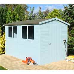12ft X 8ft (3.59m X 2.39m) - Tongue And Groove - Wooden Apex Workshop - 12mm Tongue And Groove Floor And Roof