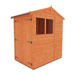 4ft X 6ft Tongue And Groove Apex Shed With Double Doors (12mm Tongue And Groove Floor And Apex Roof)