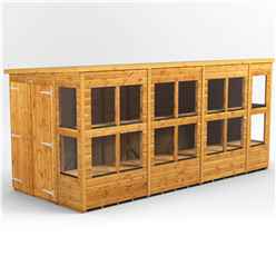 14ft x 6ft Premium Tongue and Groove Pent Potting Shed - Double Doors - 18 Windows - 12mm Tongue and Groove Floor and Roof